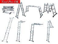 บันได้ Sumo Folding Ladder 16 step บันไดอลูมิเนียม 16 ขั้น  บันได้พับ 4 ท่อน ปรับใช้งานได้ 8 แบบ  ปรับยาวสุด 4.45 เมตร