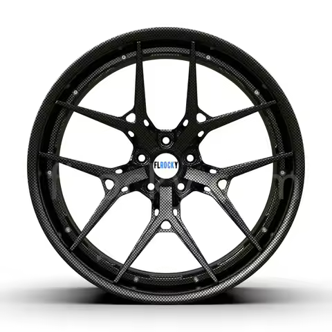 Flrocky Carbon Fiber Luxury Glossy Deep Concave Alloy Car Wheel 5x114.3 5x120 5x130 15 17 18 19 20 2