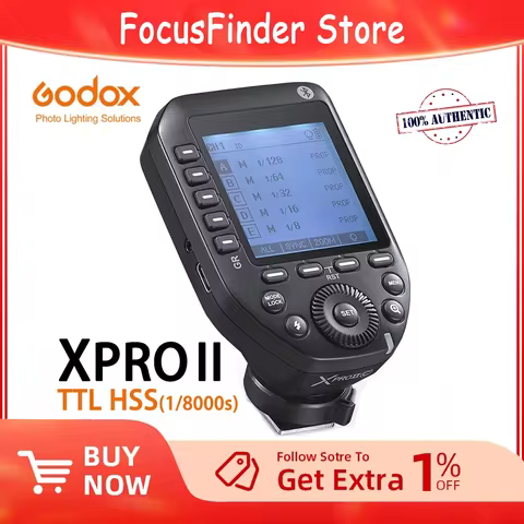 Godox Xpro II Flash Trigger TTL Wireless 1/8000s HSS TTL-Convert-Manual Function Large Screen for Ca