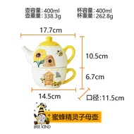 Cốc Cà Phê Gốm Sứ Cỡ Lớn Họa Tiết Hoa Hướng Dương Garden Bee Office Coffee Cup Cốc Nước Cốc Trà Cốc 