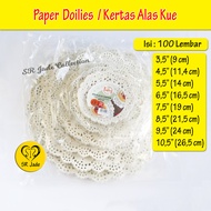 [100 Pcs] Paper Doilies Doyleys Paper Cake Coasters Paper Jar Coasters Lace Dollies Doyleys Paper