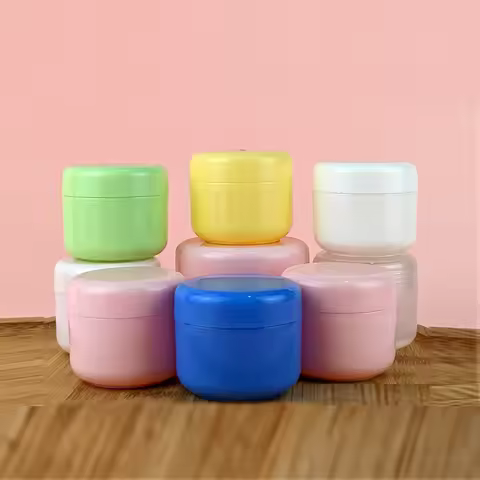 10Pcs Plastic Empty Cosmetic Jar 10g/20g/30g/50g/100g Cream Pot Travel Refillable Bottles Portable C