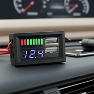 USB 5V 2.4A Car Battery Voltage Detector 12V-24V 3S-7S Lithium Power Indicator Capacity Tester for L