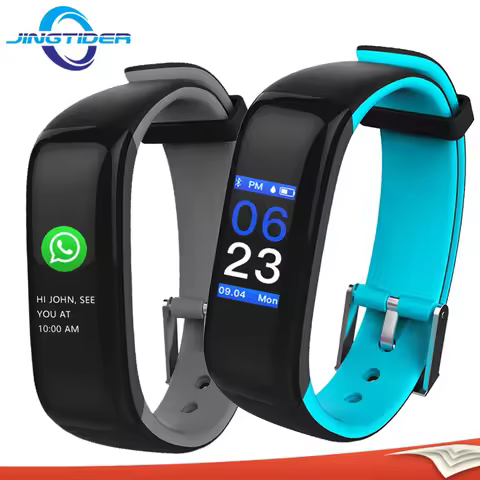 P1 Plus Smart Bracelet 0.96" Color Screen Heart Rate Blood Pressure Monitor Smart Band Wristband Wat
