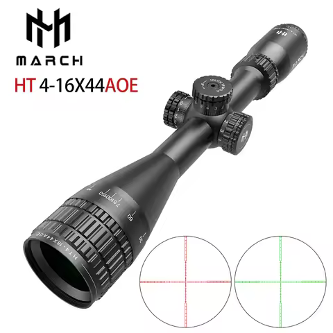 March HT 4-16X44AOE Tactical Riflescope Reflex Red Green Illuminated Airsoft Sight Optical Hunting S