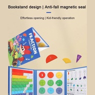 Openwatere Magnetic Fraction Learning Toy For Kids - Tri-Fold Educational Math Disc With Visual Part