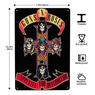 Guns n Roses Metal Tin Sign 8x12in Wall Plaque House Cafe Bar Home Decoration Plate Room Vintage Iron Poster Wall Painti