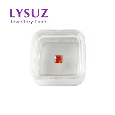 10Pcs Small Jewelry Suspension Display Box 42x42 Transparent Container Gemstone Loose Diamond 3D Flo