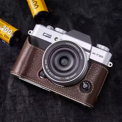 X-T30III Vintage Genuine Leather Camera Case X-T30 Half Camera Protector for Fujifilm Fuji XT30II XT