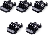 QKOO 5X Quick Release Buckle Clip Basic Base Mount for GoPro Hero 12, 11, 10, 9, 8, 7, 6, 5, 4, Session, 3+, 3, GoPro MAX, Hero (2018), Fusion, DJI Osmo Action, AKASO, SJCAM, Action Cameras