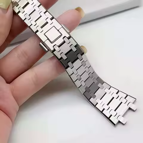 Watchband 21mm 26mm Men Women Full Stainless Steel Bracelet For AP ROYAL OAK 15400 26331 15500 Watch