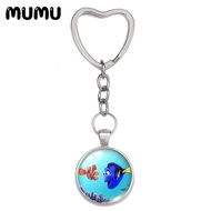 【Worth-Buy】 2021 New Finding Nemo Dory Heart Keyring Funny Keychain Glass Dome Cabochon Jewelry S Children