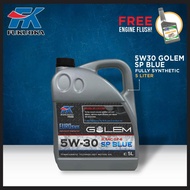 FK Golem Blue Engine Oil SP Fully Synthetic 5L With Engine Flush Automotive Car