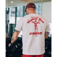 Oversize gym shirt, 100% cotton fabric, loose gym t-shirt