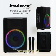 SPEAKER PORTABLE BETAVO 12 INCH RX-212 USB BLUETOOTH ORIGINAL