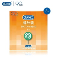Durex durex Threaded Pack 3 Pieces Particle Mace Condom Medium Condom Official