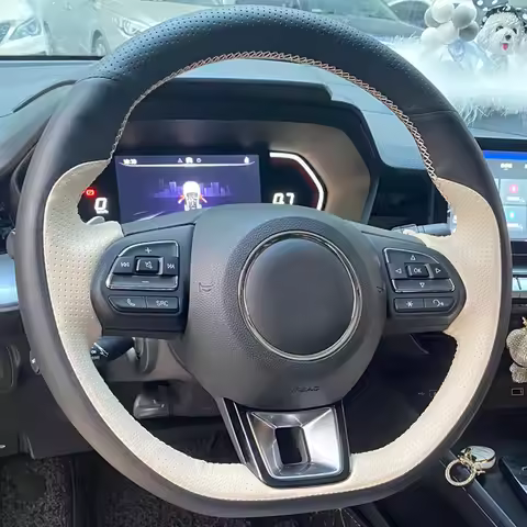 Micro Fiber Leather for Morris Garages MG5 21-23 MG6 ZS 17-23 HS 18-20 ONE Hand Sewing Car Steering 