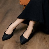 香港品牌 本季熱賣 Klassic Tweed Heels 高跟鞋 粗花呢材質 黑色