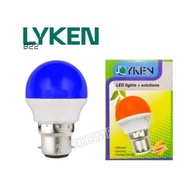 LYKEN 2W LED BULB B22 BLUE COLOUR/PING PONG BULB
