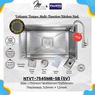 Fausto Volcanic Texture Multi-Function Kitchen Sink-NTVT-7545MB-SB (SV)