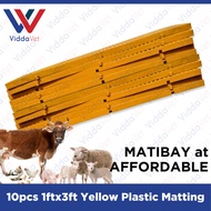Viddavet 10pcs 1x3 Plastic Mattings Yellow VibrantGuard 1x3 Yellow Durable Mat