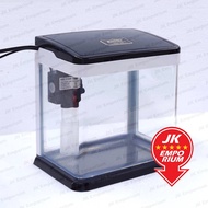 Kintons Mini Aquarium Kit Complete With Pump Filter LED Lighting Nano Tank Betta Small Fish Akuarium Siap Pam Lampu Set