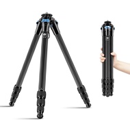 47.2" Carbon Fiber Tripod, Lightweight Compact Camera Tripod for Travel, 4-Section Legs, Twist Locks
