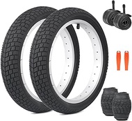 ZUKKA Pack of 2 Foldable 12/14/16 Inch Children's Bicycle Tyres 12/14/16 x 2.125 Sheath Compatible R