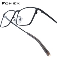 FONEX Titan Gọng kính nam giới thiết kế thương hiệu kính mắt dáng vuông chất lượng cao siêu nhẹ Nhật