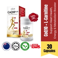 NATURELL CoQ10 Plus (30 capsules) | CoQ10 Supplement Q10 Supplement Coenzyme Q10 L-Carnitine Metabol
