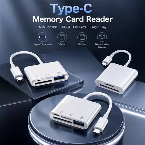 Type C Card Reader TF SD Memory Card Reader OTG USB C Card Adapter For iPhone Macbook Samsung Huawei