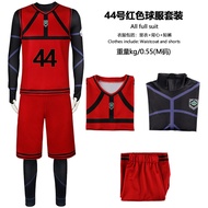 เสื้อแข่งฟุตบอลล็อคสีฟ้าอนิเมะชุดคอสเพลย์ผู้หญิง Isagi Yoichi No.11ชุดกีฬา No.8