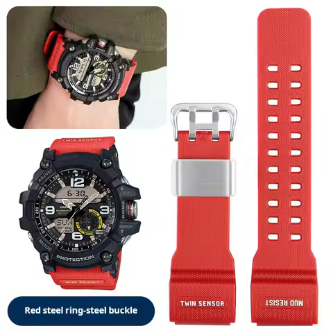 GWG1000 Watch band For Casio G-Shock Little/Small Mud King GG-1000 GWG-100 GSG-100 Waterproof Resin 