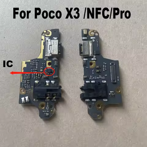 For Xiaomi Poco X3 Pro NFC USB Charging Port Mic Microphone Dock Board Flex Cable With IC Fast Charg