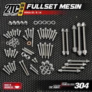 KAWASAKI MESIN STEEL BOLT FULLSET ENGINE PART NINJA R SS M KIS BY 2TC FACTORY ORIGINAL