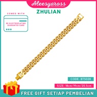 ZHULIAN Rantai Tangan BT5028 Rantai Tapak Gajah Gold Plated Emas Zhulian Original