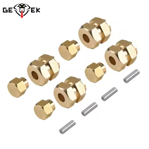 4Pcs Brass TRX4M Hub Extenders 7MM Wheel Hex Adapter for 1/18 RC Crawler TRX4-M Bronco Defender Chas