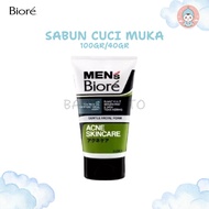 BK Men's Biore Facial Wash Acne Bright Care Skincare 100gr 40gr Facial Wash for Men