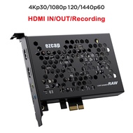 Ezcap 4K@30fps 1080p@120fps Live Streaming HDMI PCI-E for PS4,PS5,XBOX Camcorder Camera Game Record 
