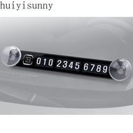 HYS Car Phone Number Plate Sucker Parking Card Black Fashion Sticker