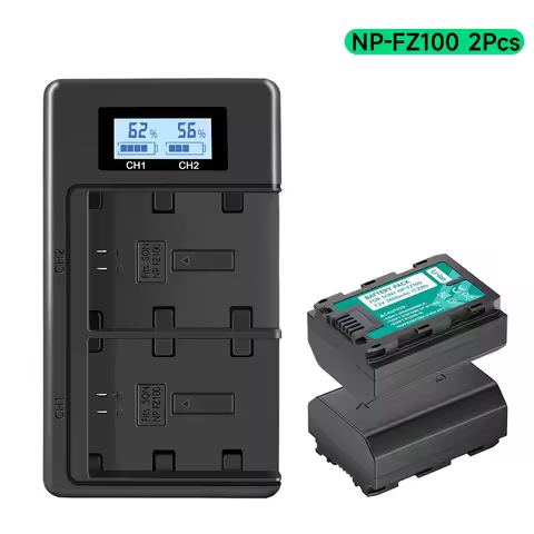 1-4pcs 2280mAh NP-FZ100 NPFZ100 NP FZ100 Battery + LCD Dual USB Charger for Sony A6600 a7m3 a7rm3 a7
