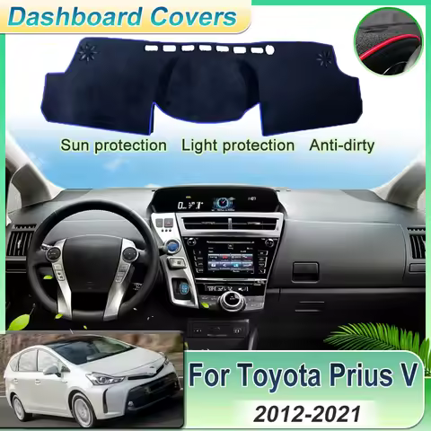 Car Center Console Dashmat Carpet For Toyota Prius V α Daihatsu Mebius 2012~2021 Dashboard Protectiv