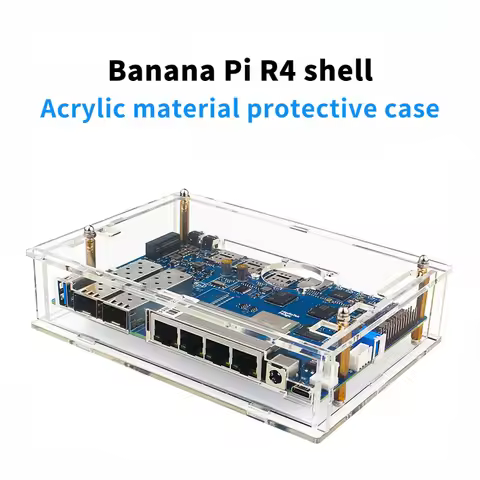 Banana Pi R4 acrylic shell Protective case for BPI-R4 development board open-source router Can be eq