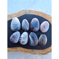 Botswana Agate Tumbled Pendant - Botswana Agate Healing Crystal Necklace Crystal Pendant