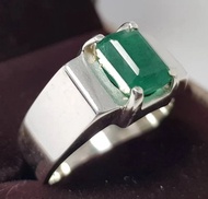 Real Panjsher Afghanistan emerald ring for men Dark green Mens emerald ring Gift