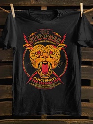 Stooges Inspired Men's T-Shirt - Soft 100% Cotton Punk Rock Band Pattern With TV Poster Elements Cas