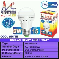 Mitsuyama Cool White MS7005TP 5W LED Light MS 7005 CW LED Bulb Quality LED Light/ Energy-Saving LED 