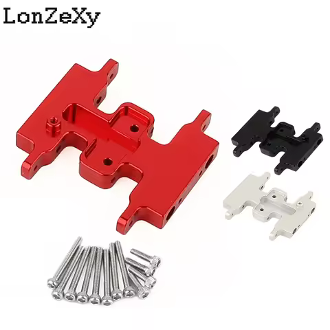 1pc 1:24 Metal Gearbox Bottom Plate Mid Gear Box Skid Plate for Axial 1/24 SCX24 Car Truck Model Alu