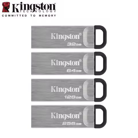 Kingston DataTraveler Kyson USB Flash Drive with Stylish Capless Metal Case 32GB 64GB 128GB 256GB 51