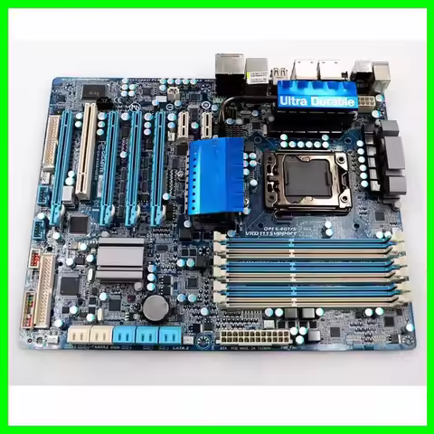 90new LGA 1366 X58 EX58 Chipset Desktop Motherboard DDR3 Memory Slot PC Mainboard Gaming Computer Re